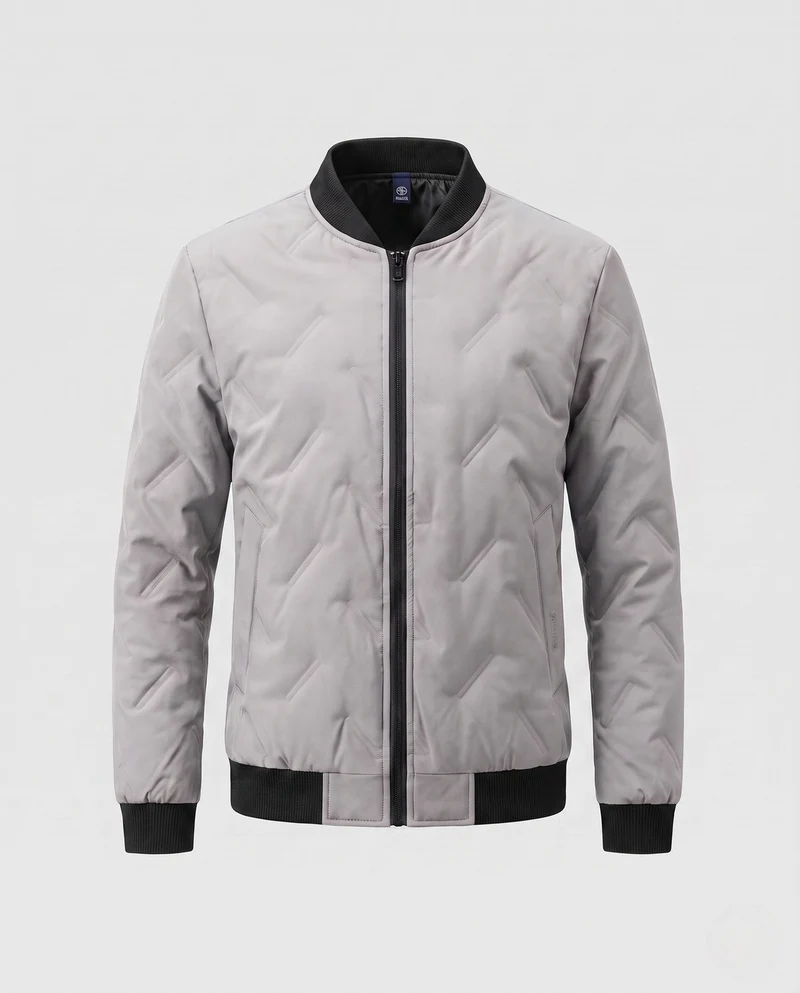 Herren Thermo-Field Blouson im Bomber-Stil mit Rautensteppung und weichem geripptem Kragen