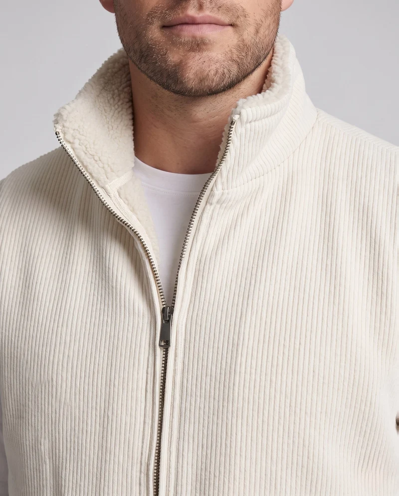 Herren wärmende Sherpa-Fleece-Weste mit durchgehendem Reißverschluss und aufgesetzten Taschen