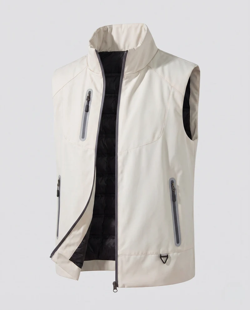 Wasserabweisende Softshell-Weste für Herren mit gestepptem Thermofutter und versiegelten Reißverschlüssen
