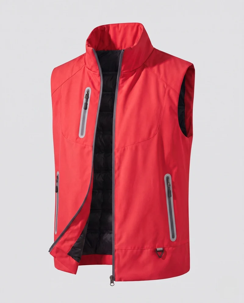 Wasserabweisende Softshell-Weste für Herren mit gestepptem Thermofutter und versiegelten Reißverschlüssen