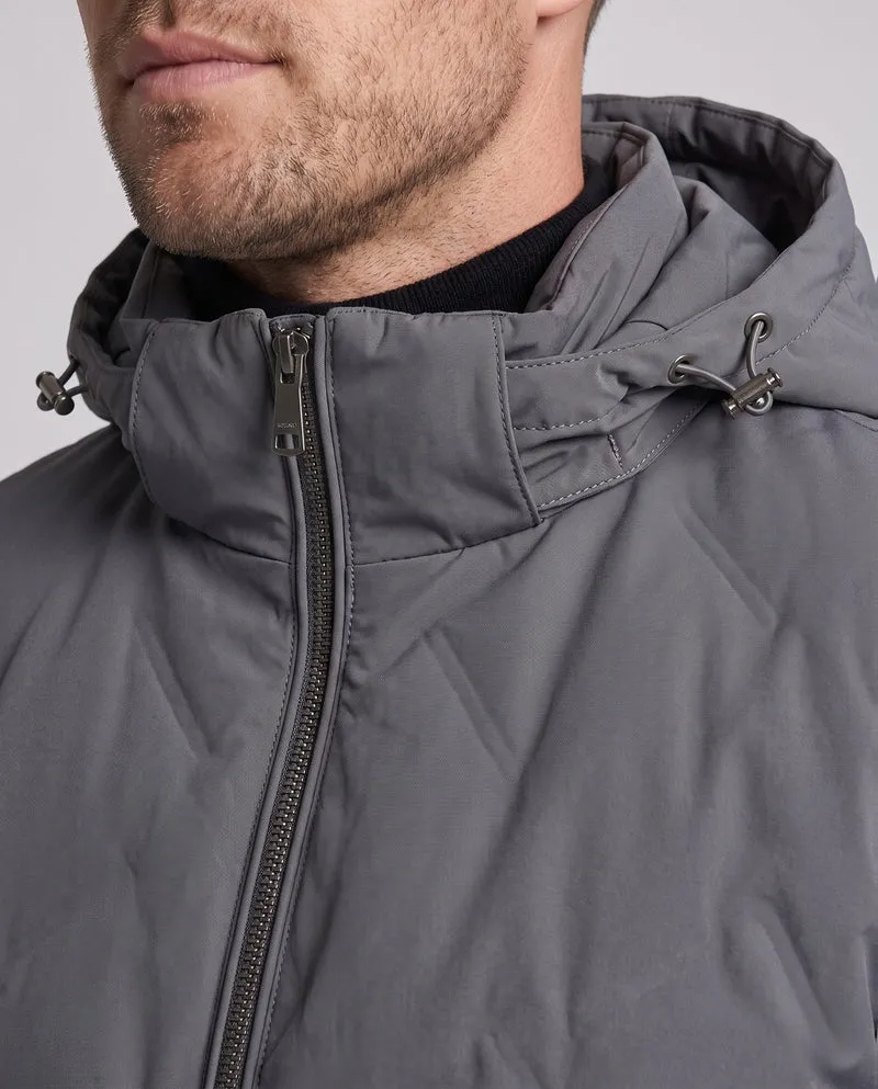 Herren winddicht gesteppte Winterjacke mit Kapuze und thermischer Isolierung