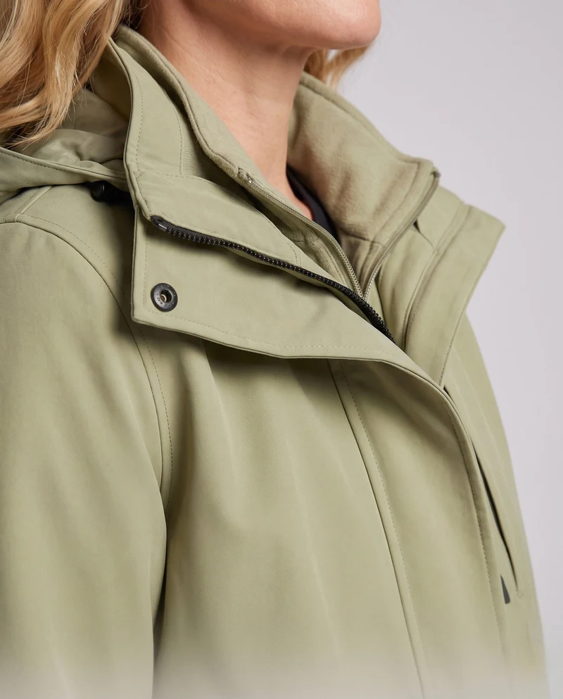 Unisex wasserdichte Softshell-Allwetterjacke mit herausnehmbarer Fleece-Innenjacke und Kapuze
