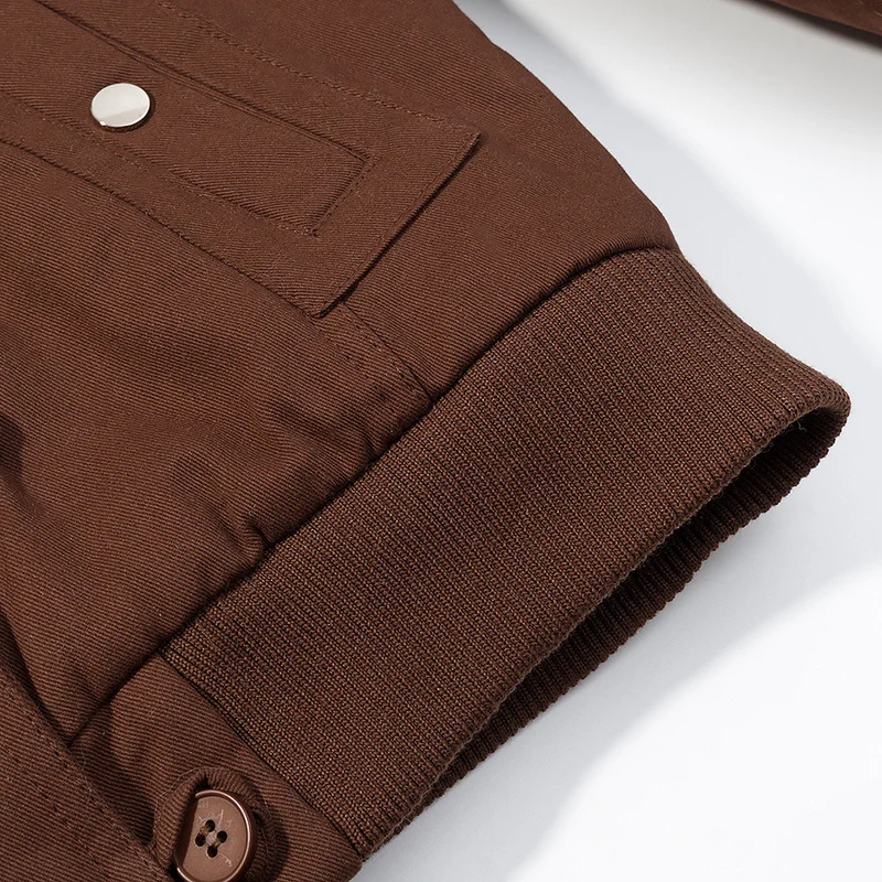 Damen Kurze gefütterte Parka-Jacke mit Kapuze und Kunstfellbesatz Drune