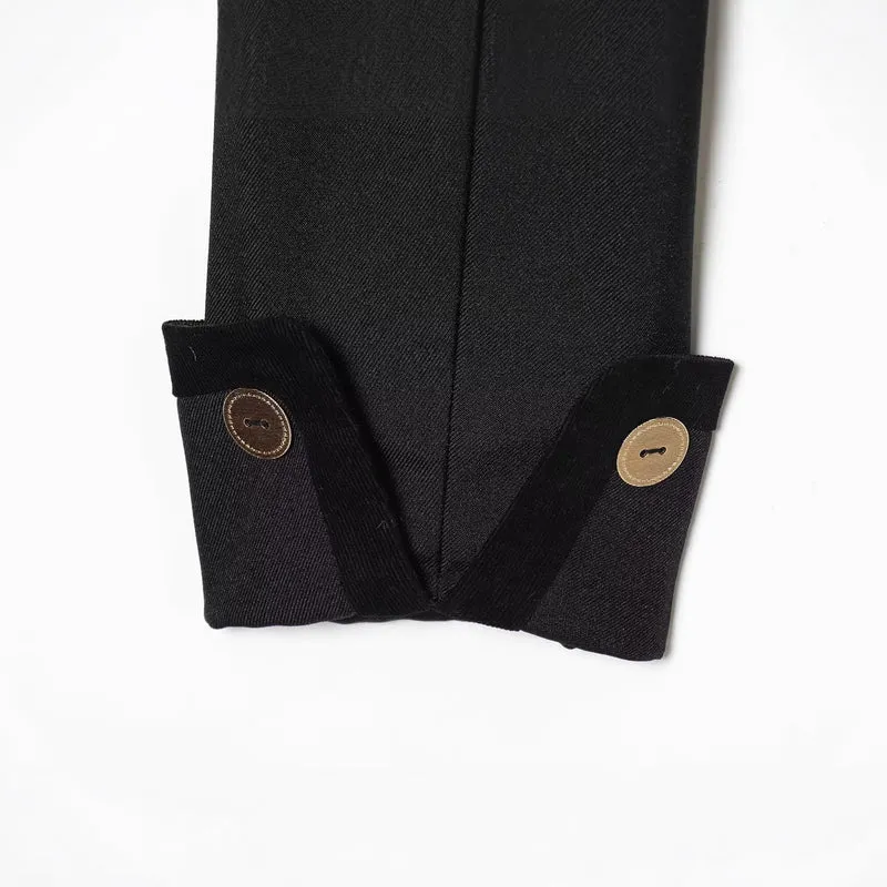 Damen Kurze Cropped-Boxy-Jacke mit hohem Stehkragen und dekorativen Metallknöpfen Drune