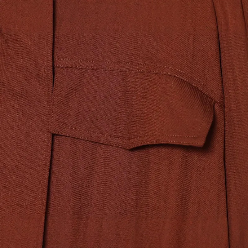 Damen Kurze Boxy-Utility-Jacke mit Stehkragen, Pattentaschen und elastischem Saum Drune