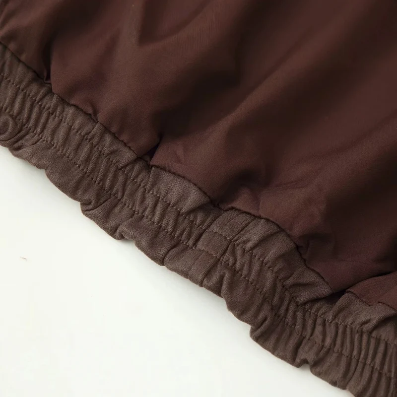 Damen Kurze Boxy‑Jacke mit Funnelkragen und verdeckter Front Drune