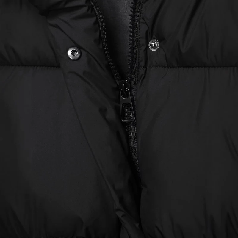 Damen Kurze boxy Funktionsjacke mit Kapuze, wattierter Isolierung und diagonalen Reißverschlusstaschen Drune