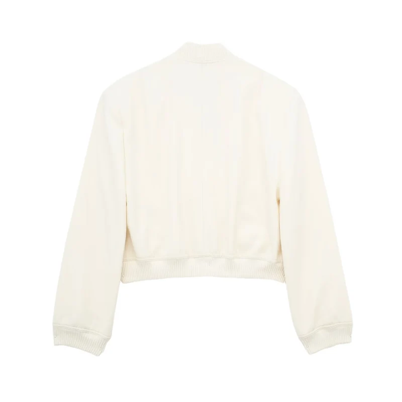 Damen Kurze Boxy‑Blousonjacke mit verdeckten Druckknöpfen, Pattentaschen und geripptem Saum Drune