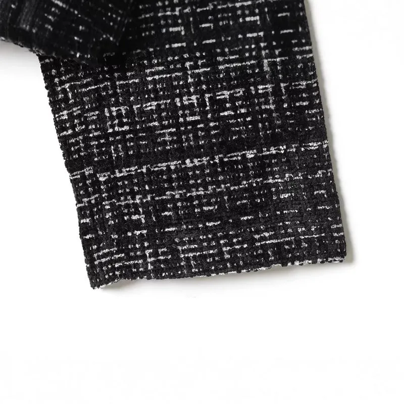 Damen Kurze Bouclé‑Jacke im Boxy‑Cropped‑Schnitt mit Rundhalsausschnitt Drune