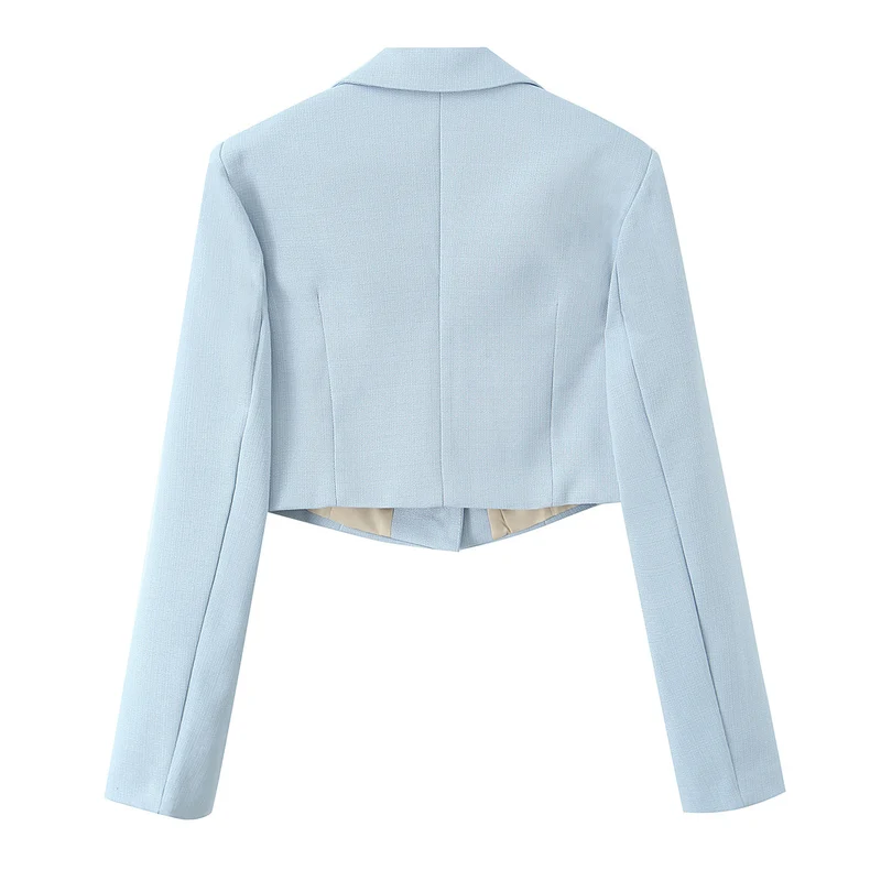 Damen Kurzblazer mit taillierter Silhouette und Reverskragen Drune