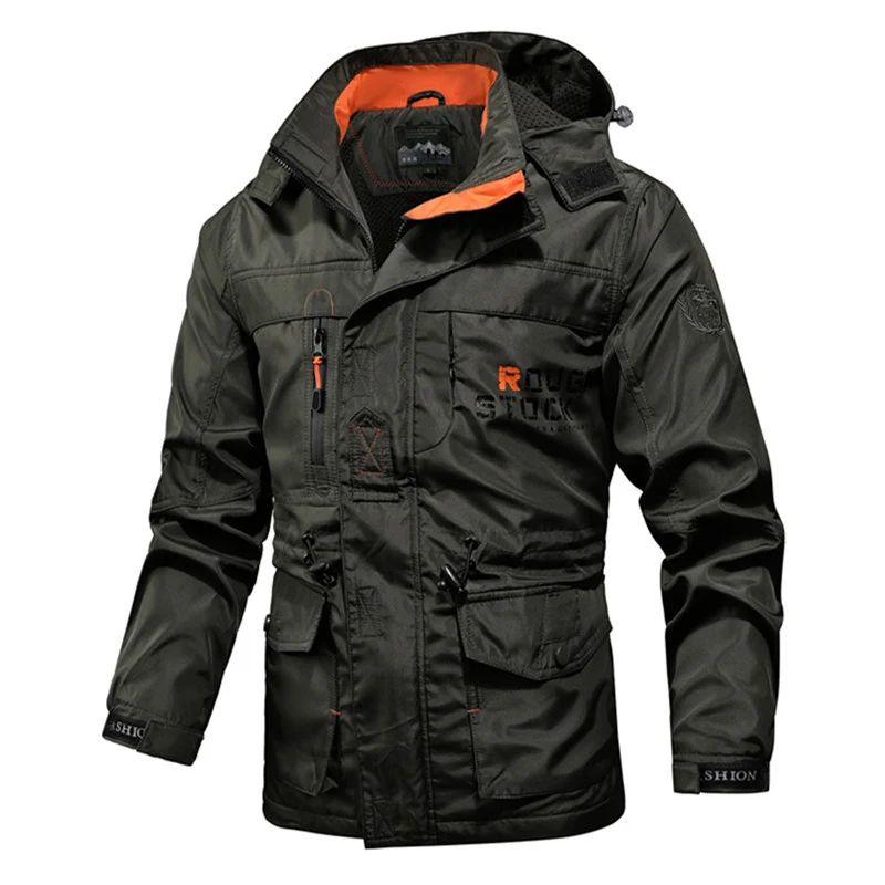 Herren Funktions-Fieldjacke mit Kapuze und wasserabweisender Beschichtung Drune