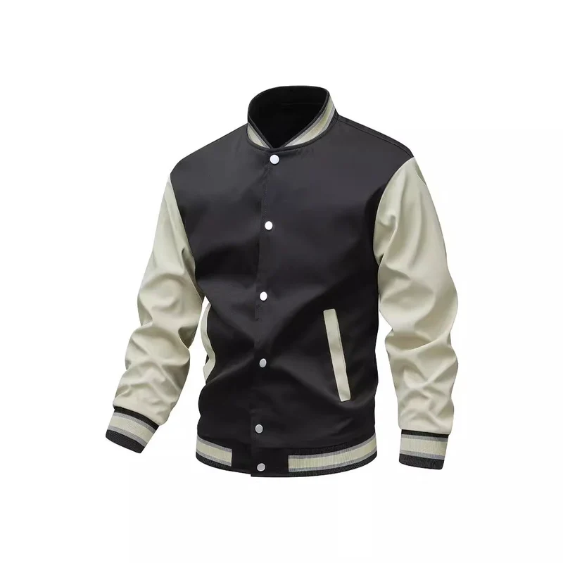 Herren Collegiate-Bomberjacke im Varsity‑Stil mit Kontrastärmeln Drune