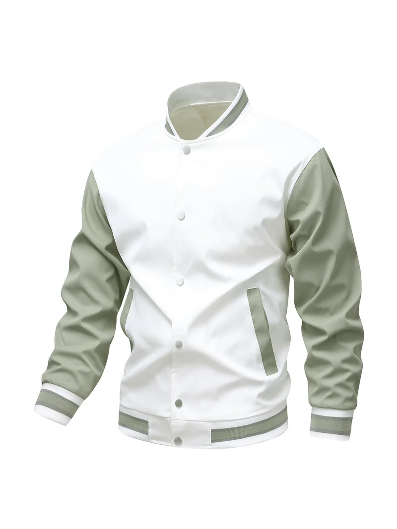 Herren Collegiate-Bomberjacke im Varsity‑Stil mit Kontrastärmeln Drune