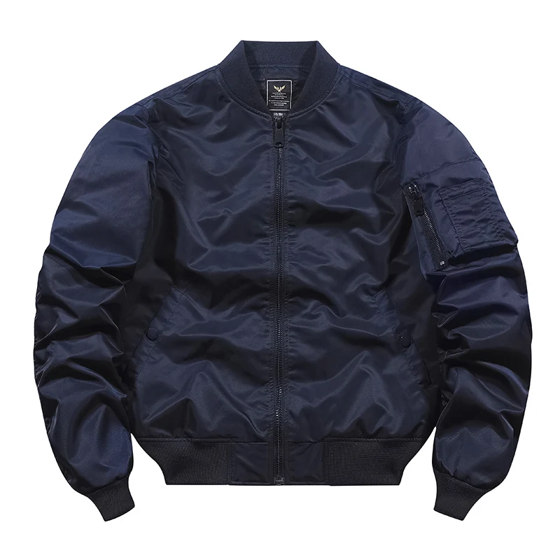 Herren Camouflage-Bomberjacke im Fliegerstil mit Mehrfach-Taschen und Strickbündchen Drune