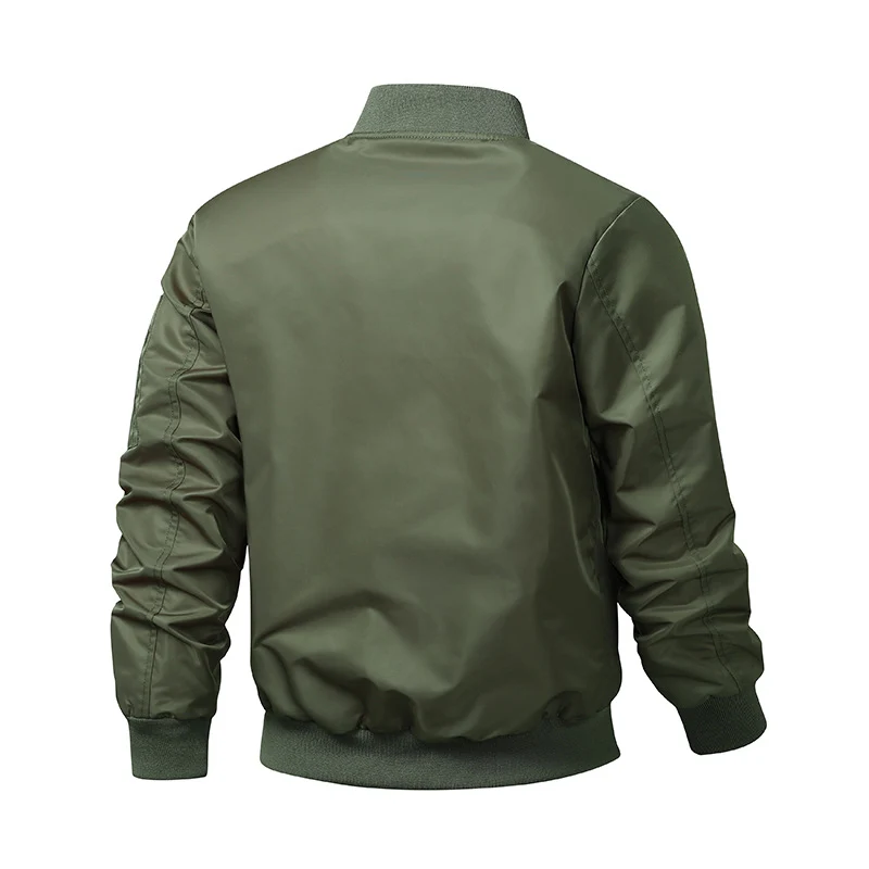 Herren Camouflage-Bomberjacke im Fliegerstil mit Mehrfach-Taschen und Strickbündchen Drune