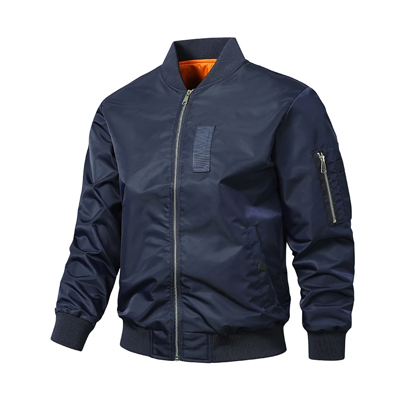 Herren Camouflage-Bomberjacke im Fliegerstil mit Mehrfach-Taschen und Strickbündchen Drune
