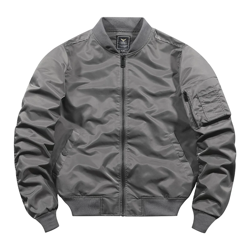 Herren Camouflage-Bomberjacke im Fliegerstil mit Mehrfach-Taschen und Strickbündchen Drune