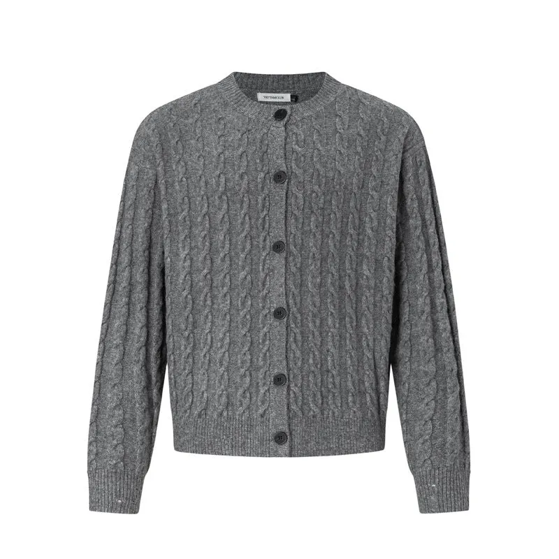 Damen Strickjacke mit Kabelmuster Drune