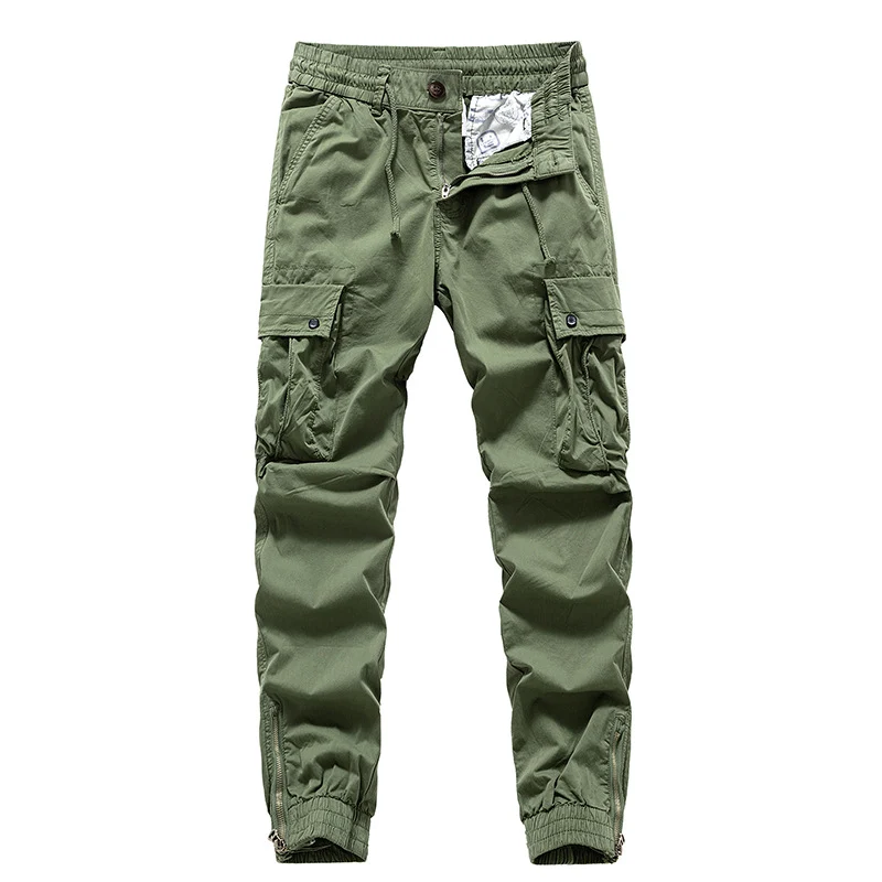 Herren Leichte Cargo-Jogginghose mit elastischem Komfortbund, Taschenorganisation und Reißverschluss‑Knöchel Drune