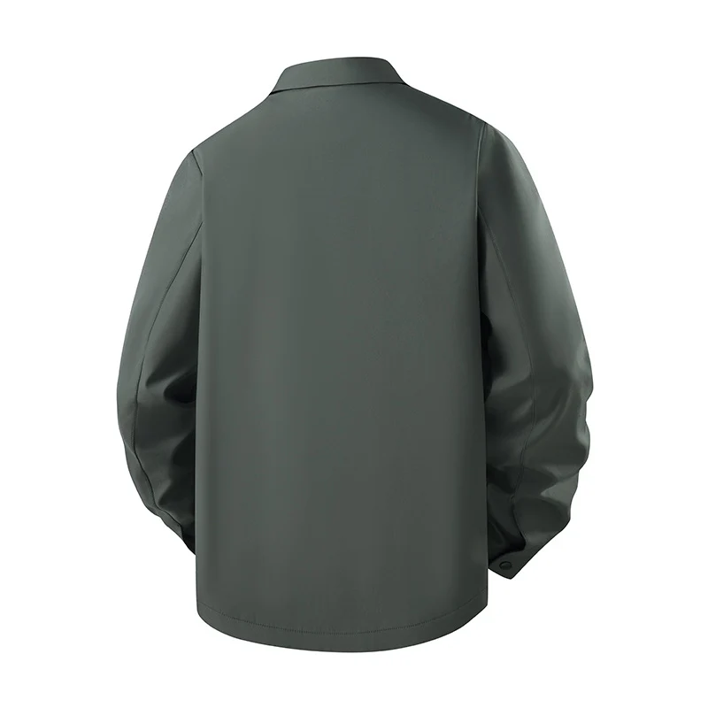 Herren Leichte Blousonjacke im Harrington-Stil mit verdecktem Reißverschluss und Eingrifftaschen Drune