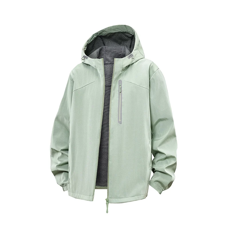 Herren Leichte Atmungsaktive Kapuzen-Outdoorjacke mit Minimalistischem Tech-Lining Drune