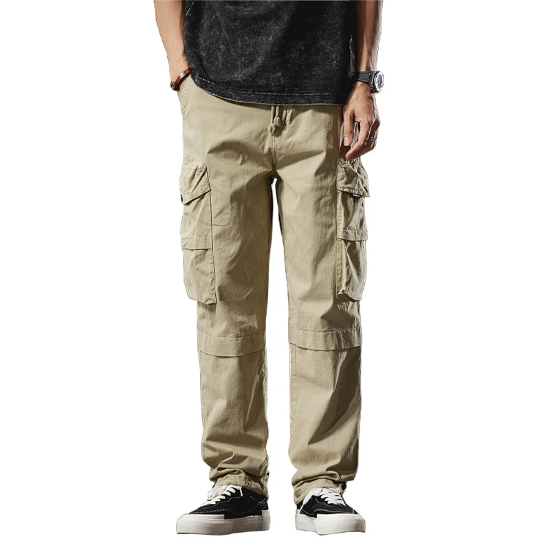Herren Lässige Cargohose im Utility-Look mit Tunnelzugbund, Multifachtaschen und Kniepaneelen Drune