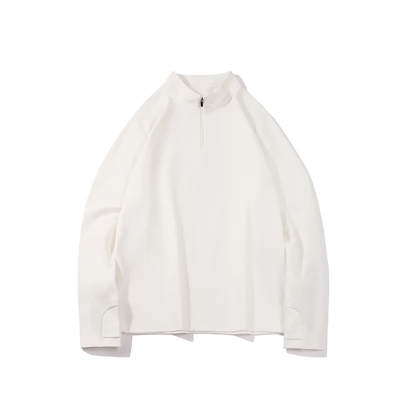 Herren Langärmeliges Halbzip-Sweatshirt mit Stehkragen und weitem Schnitt aus technischem Jersey Drune
