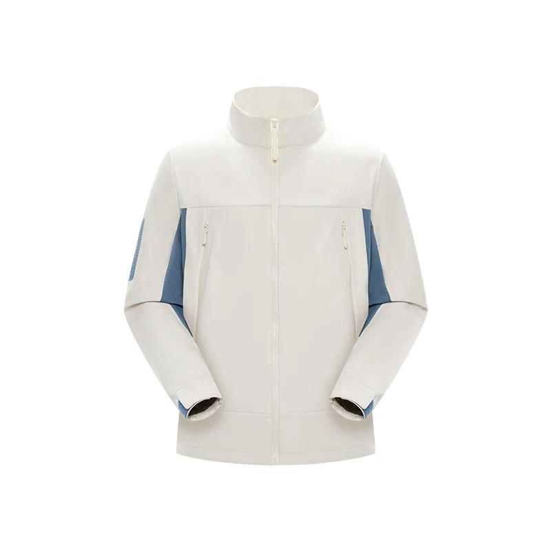 Herren Hybrid-Softshelljacke im Urban-Tech-Look mit hohem Stehkragen und verdecktem Reißverschluss Drune