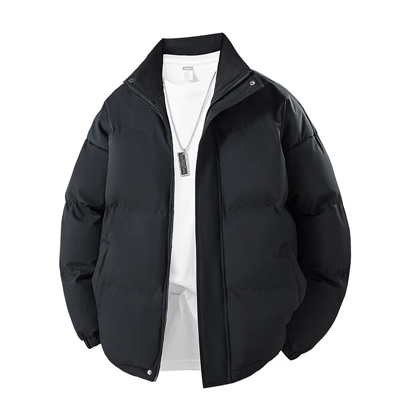 Herren gesteppte Winterjacke mit hohem Stehkragen, Daunenoptik und Relaxed‑Fit Drune