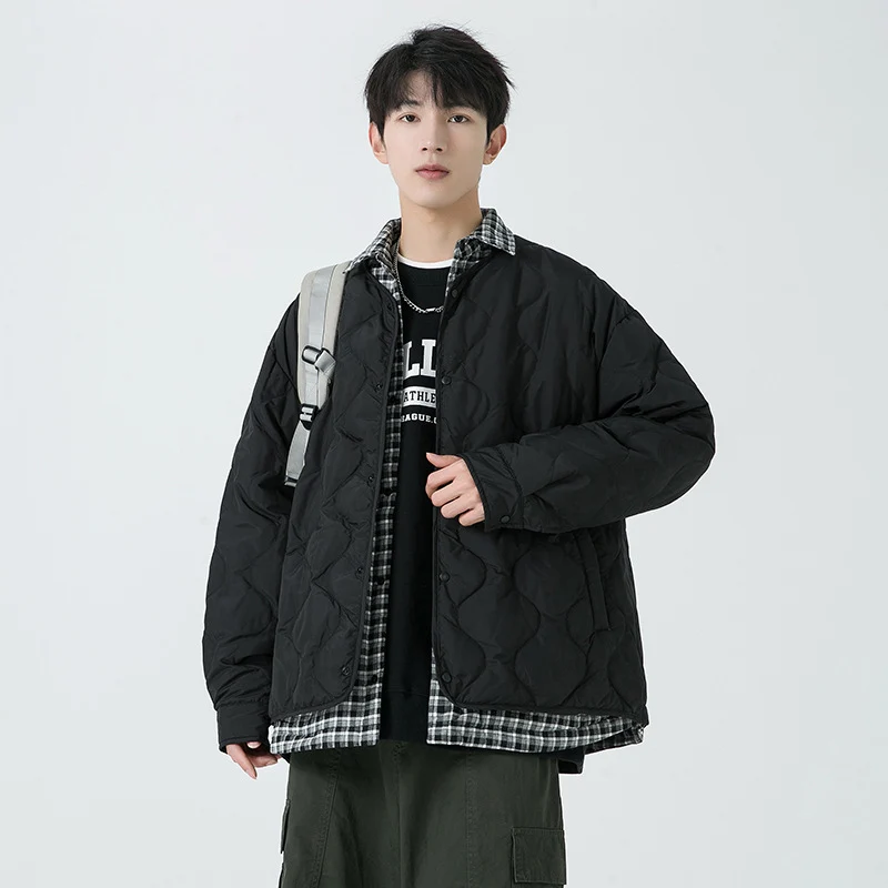 Herren Gesteppte Wende-Steppjacke mit kariertem Futter Drune