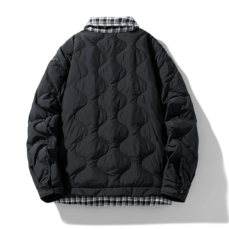 Herren Gesteppte Wende-Steppjacke mit kariertem Futter Drune