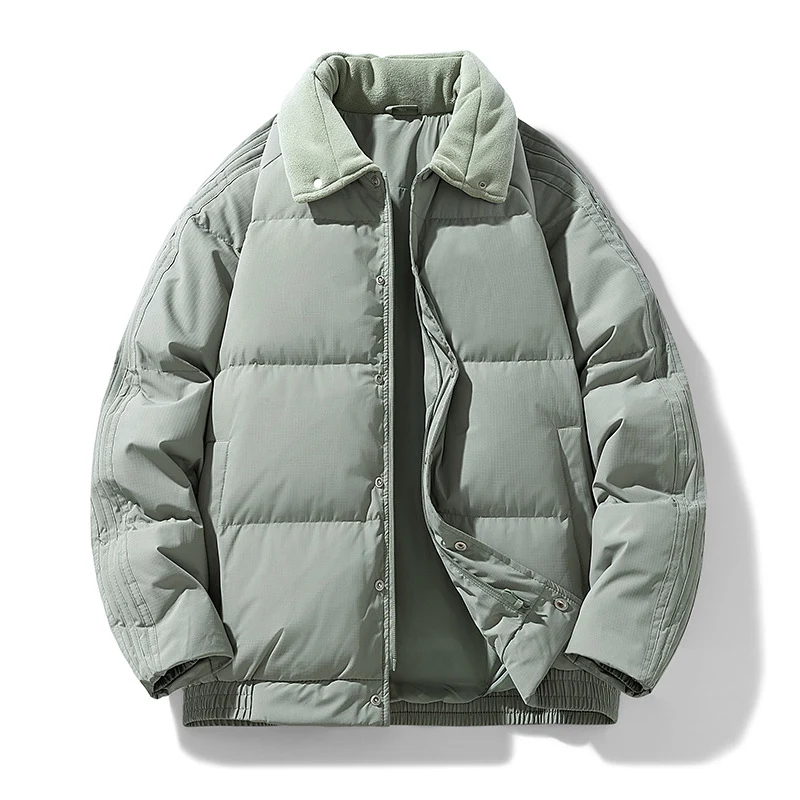 Herren Gepolsterte Winter-Steppjacke mit Teddykragen und winddichter Thermofüllung Drune