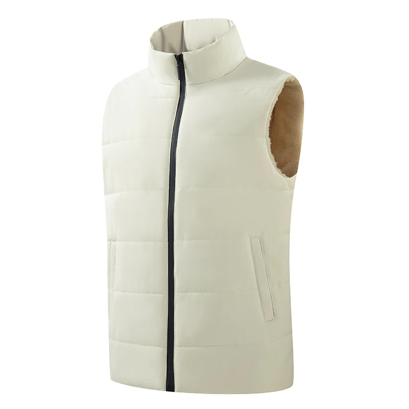 Herren Gepolsterte wattierte Weste mit Fleece‑Futter und Stehkragen Drune