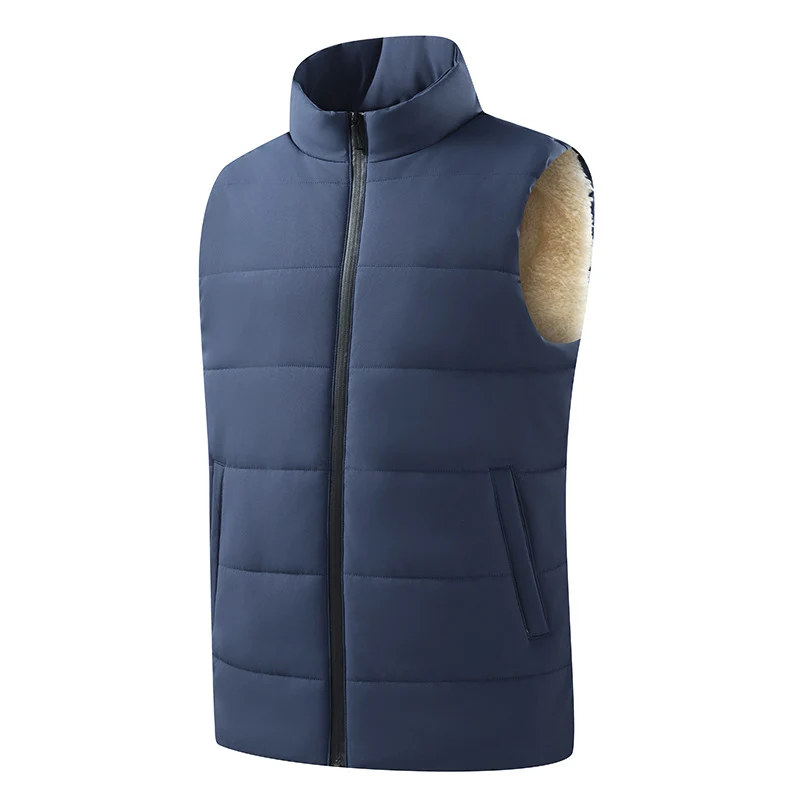 Herren Gepolsterte wattierte Weste mit Fleece‑Futter und Stehkragen Drune