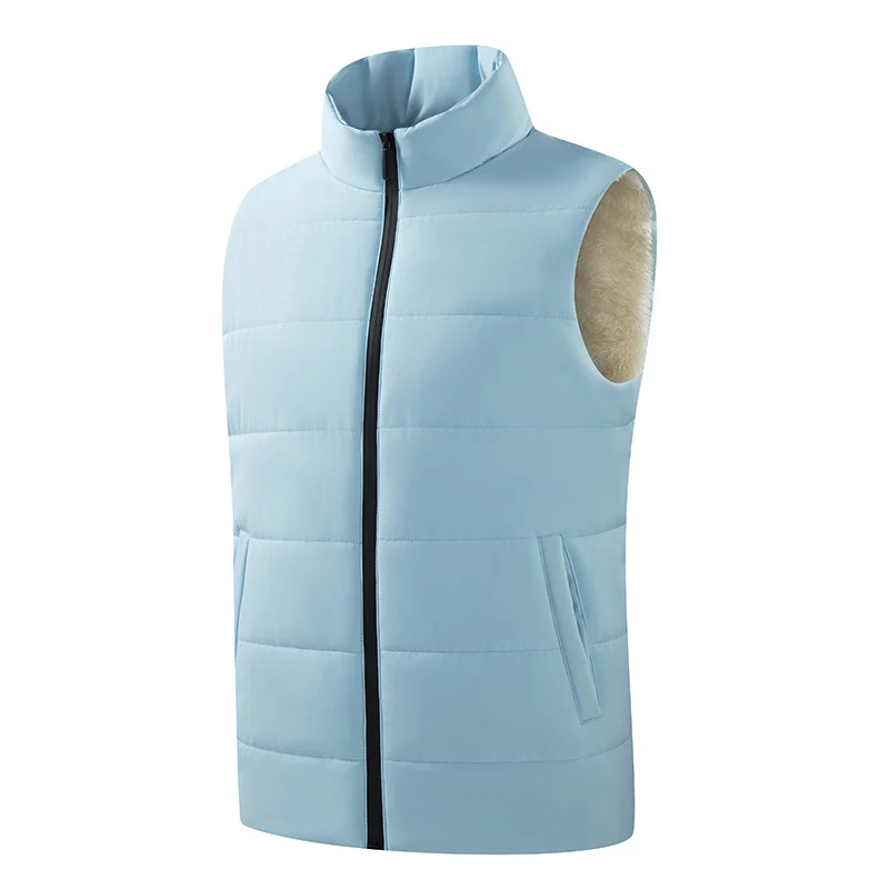 Herren Gepolsterte wattierte Weste mit Fleece‑Futter und Stehkragen Drune