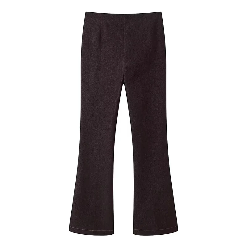 Damen Highwaist-Schlaghose mit Bügelfalte und leichtem Stretch Drune