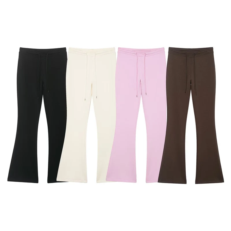 Damen Highwaist Schlaghose aus weichem Sweat mit Tunnelzug Drune