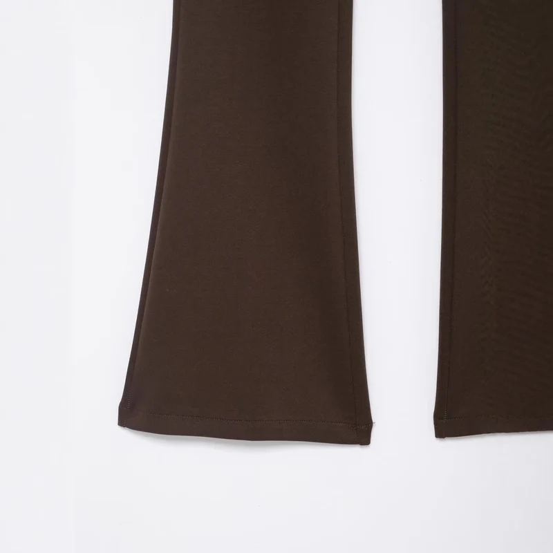 Damen Highwaist Schlaghose aus weichem Sweat mit Tunnelzug Drune