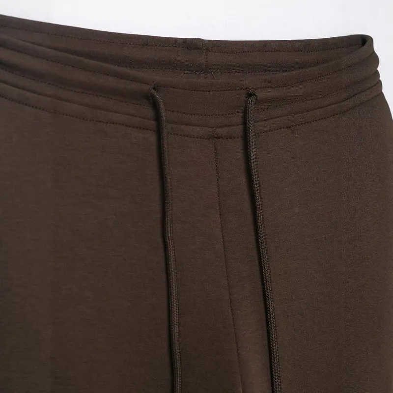Damen Highwaist Schlaghose aus weichem Sweat mit Tunnelzug Drune