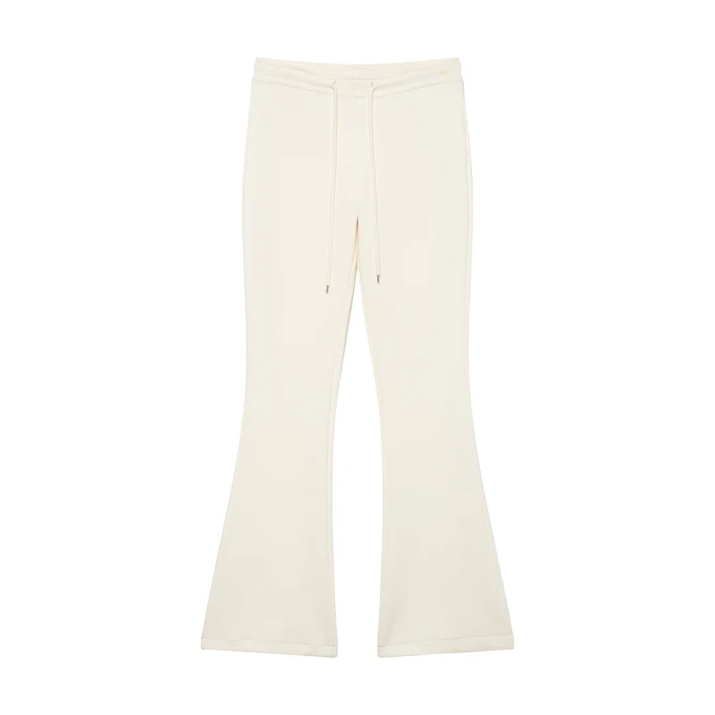 Damen Highwaist Schlaghose aus weichem Sweat mit Tunnelzug Drune