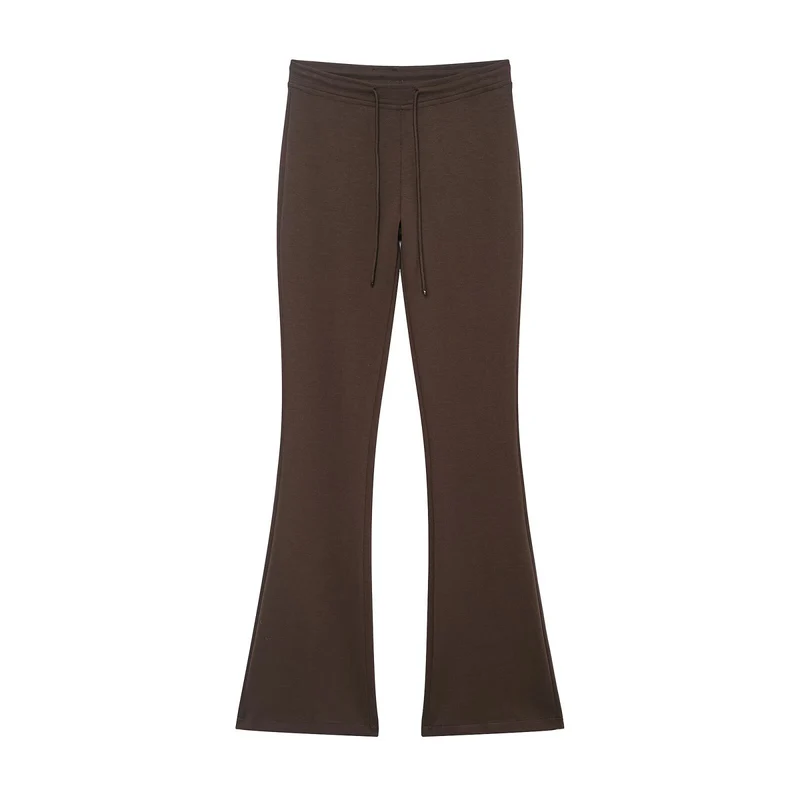 Damen Highwaist Schlaghose aus weichem Sweat mit Tunnelzug Drune