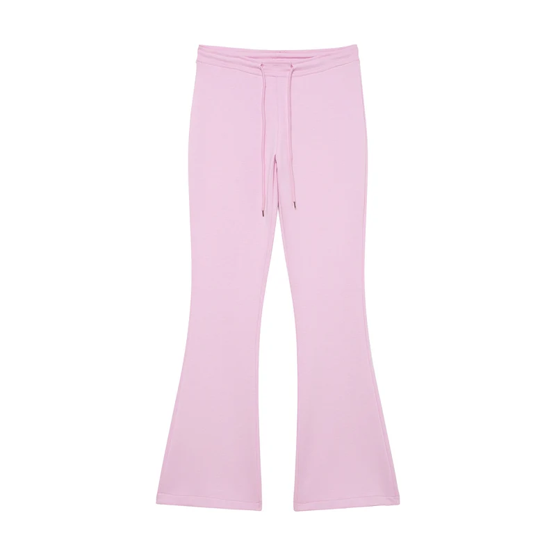 Damen Highwaist Schlaghose aus weichem Sweat mit Tunnelzug Drune