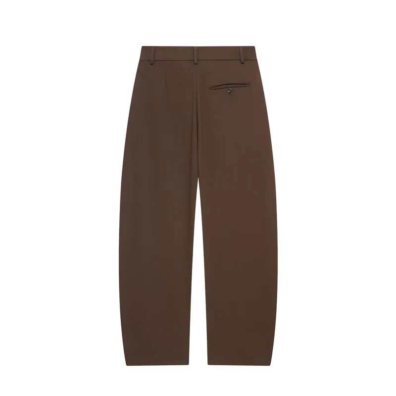 Damen Highwaist-Cropped-Hose mit weitem Bein und geradem Saum Drune