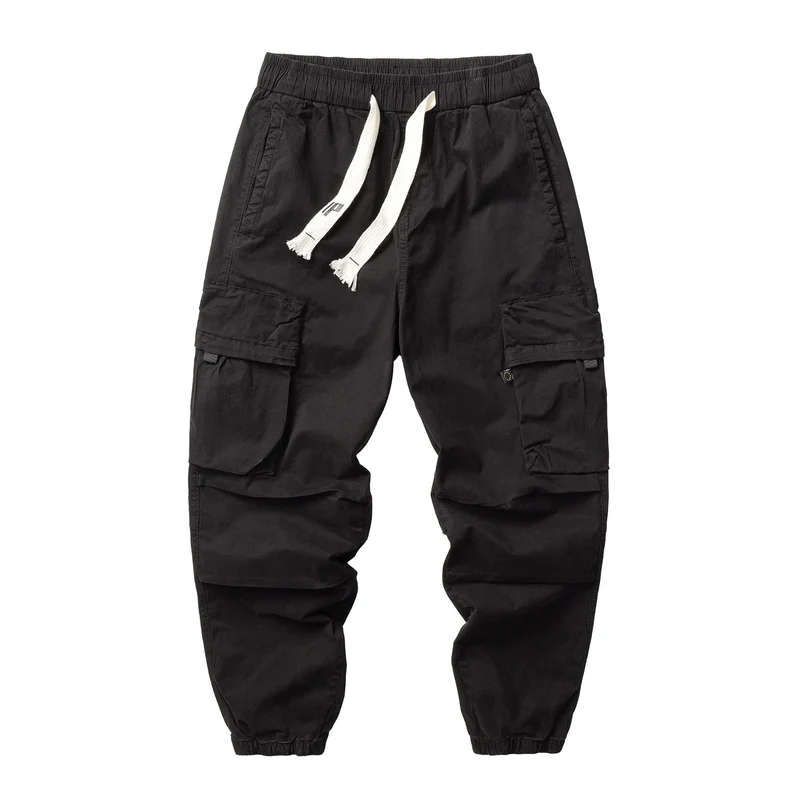 Herren Funktionelle Cargo-Joggerhose aus Baumwoll-Twill mit elastischem Tunnelzugbund und Klapp‑Utility‑Taschen Drune