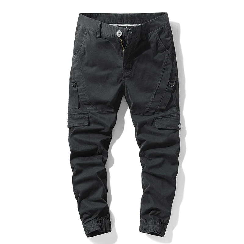 Herren Funktionale Tapered-Cargohose im Joggerstil mit Elastikbündchen und Mehrfachtaschen Drune