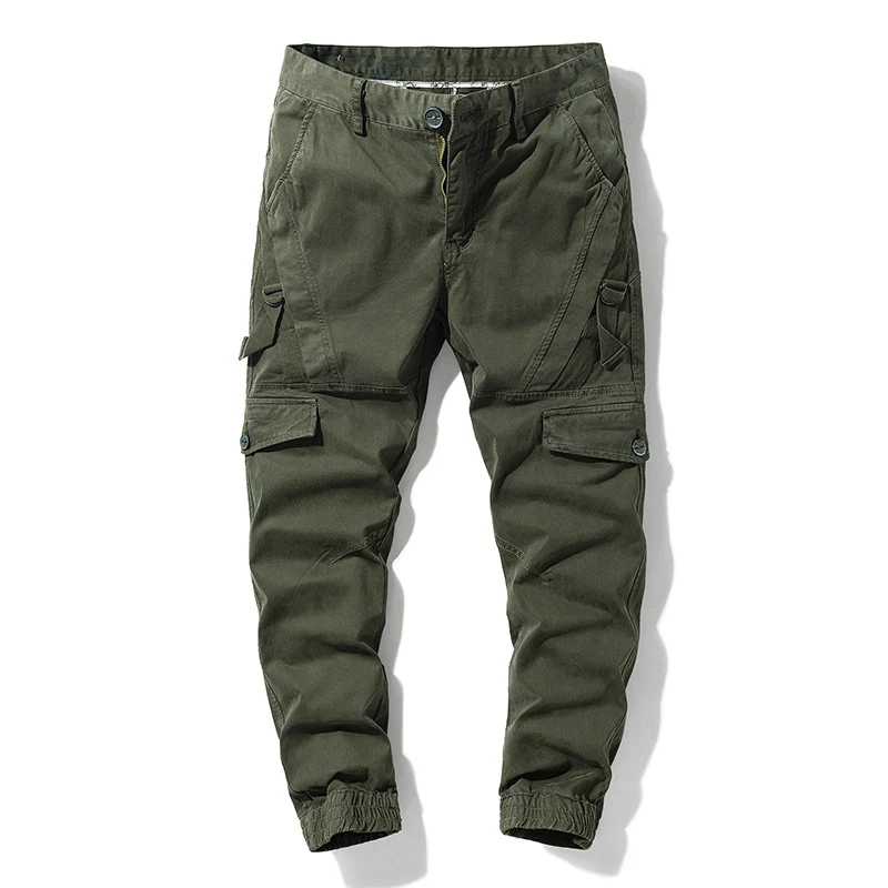 Herren Funktionale Tapered-Cargohose im Joggerstil mit Elastikbündchen und Mehrfachtaschen Drune