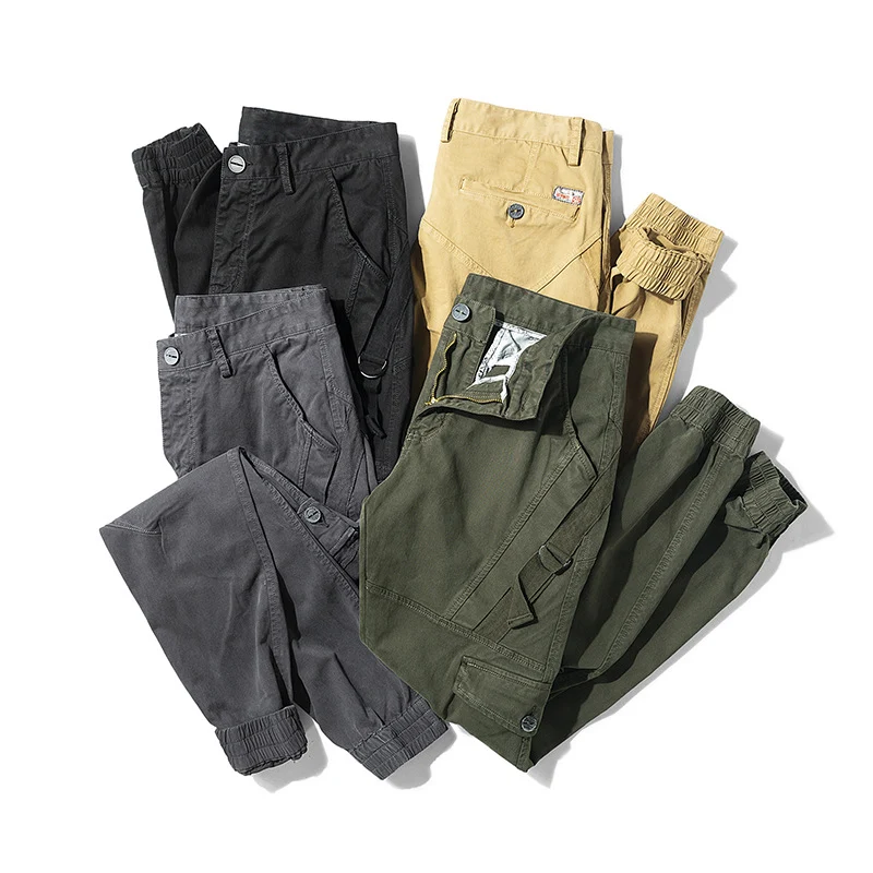 Herren Funktionale Tapered-Cargohose im Joggerstil mit Elastikbündchen und Mehrfachtaschen Drune