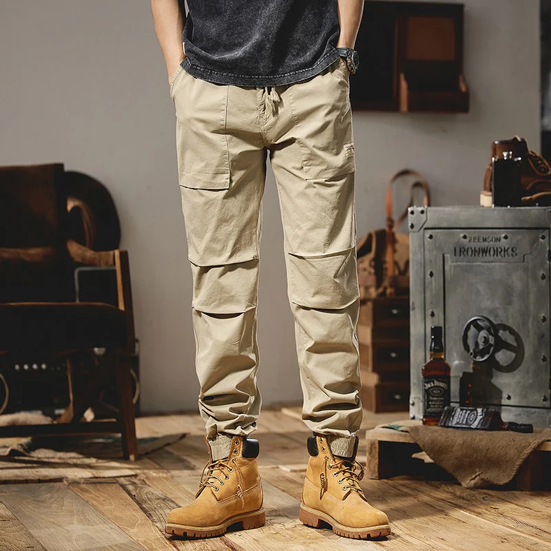 Herren Funktionale Kargo-Joggerhose mit Kniepaneelen, elastischen Bündchen und Mehrfachtaschen Drune