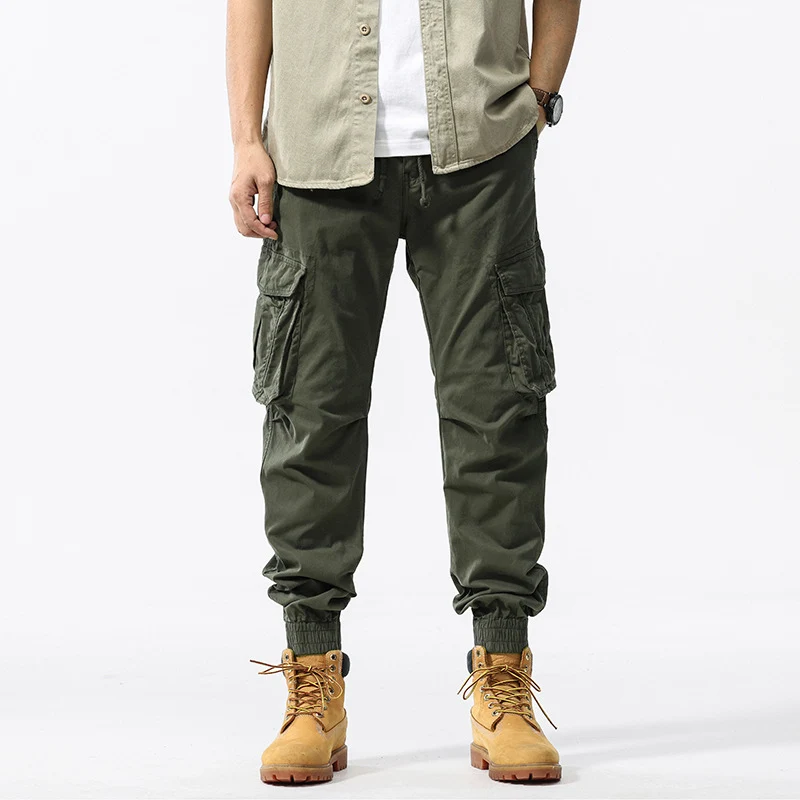 Herren Funktionale Cargo-Jogginghose mit ergonomischen Knieabnähern, Kordelbund und großvolumigen Klappentaschen Drune