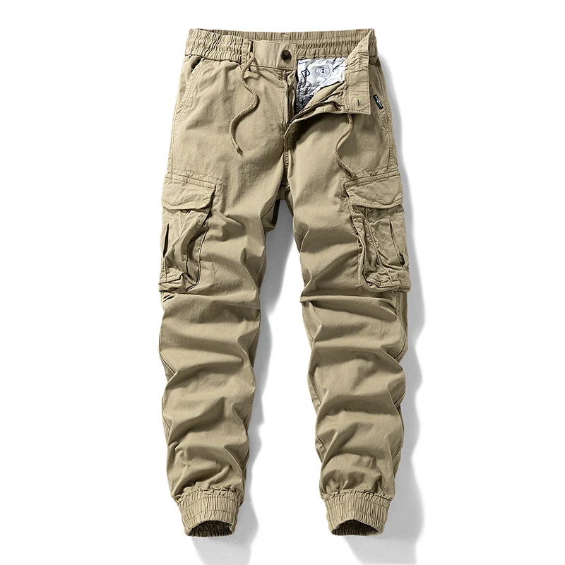 Herren Funktionale Cargo-Jogginghose mit ergonomischen Knieabnähern, Kordelbund und großvolumigen Klappentaschen Drune